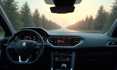 Intérieur d'une Peugeot 308 GT avec tableau de bord et airbags